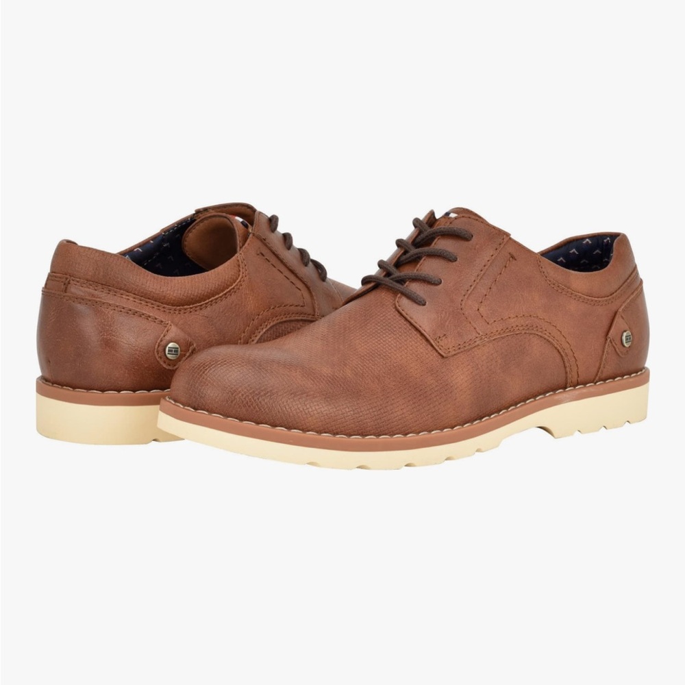 Tommy Hilfiger Men’s Nemoza Oxford Brown Shoes Size 8